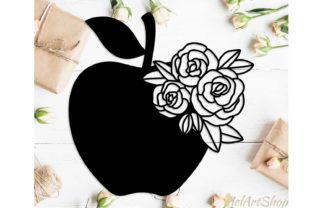 Apple with Flowers Design: A Fresh Graphics and Crafts Asset for Editors