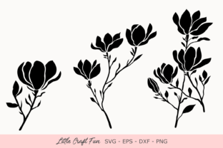 Magnolia Flowers Silhouette Review for Real Embroidery Work