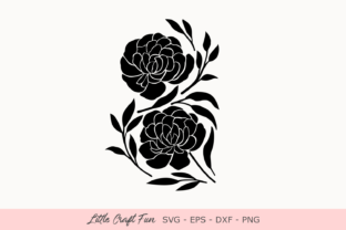 Peonies Silhouette: A Graphic Design Review for Crafts