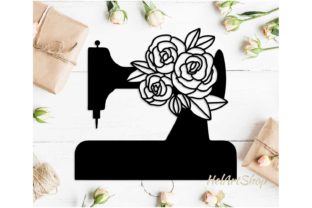 Retro Sewing Machine with Flowers: A Crafts Graphics Review