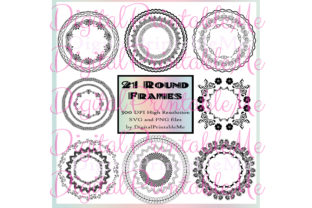 Round Frames Borders Clip Art Art Deco: A Graphic Design Asset for Local Branding