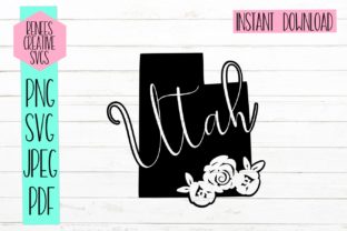 Utah State W Flowers Graphics for Crafts and Branding