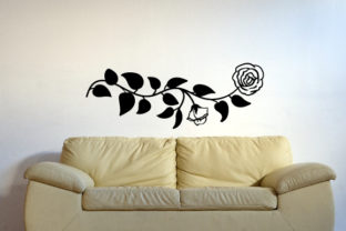 Vine Flowers Sillhouette Fits 18x50 in: Crafts & Wall Art Review