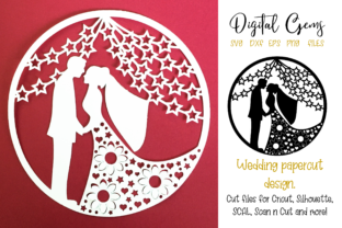Wedding Papercut Design: Premium Graphics for Crafts