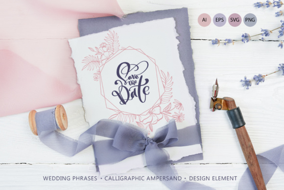 Wedding Vector Calligraphy: A Refined Graphic Design Asset for Crafts